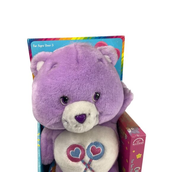 NOS Vintage Care Bears Share Bear Plush Toy Box & VHS tape collectible 2002 - Picture 2 of 10